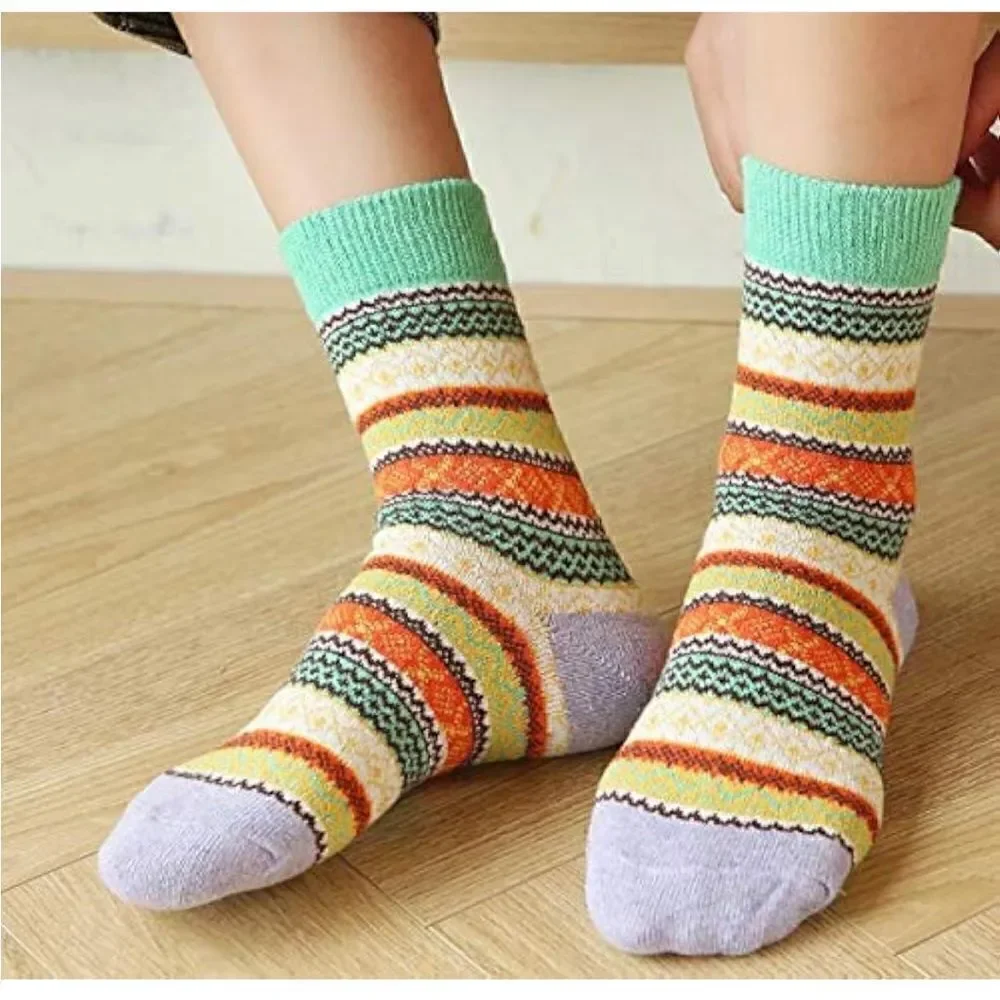 Nordic style wool winter socks